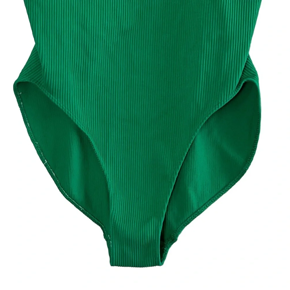 Urban Outfitters | Out from Under green ribbed knit stretch scoop neck b… - Picture 4 of 9